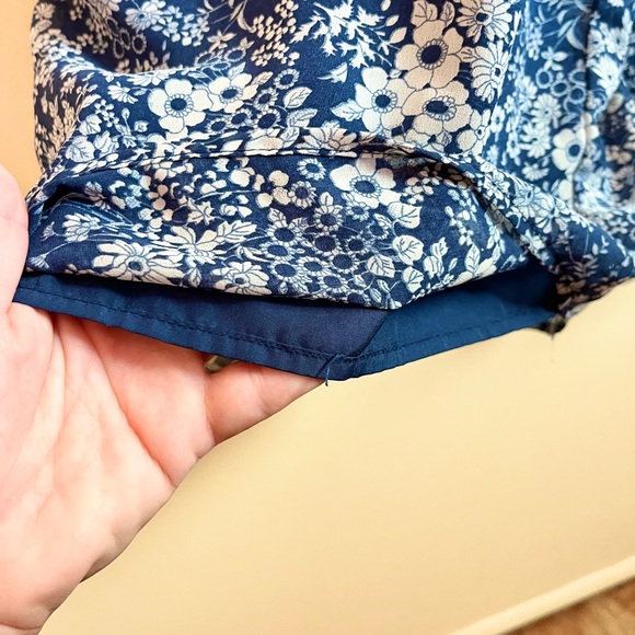 ASOS Floral Smocked Jumpsuit Size 4 Cottagecore Prairie Romantic Long Sleeve - Picture 7 of 10